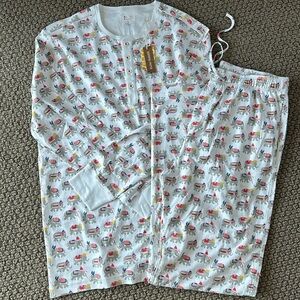 Roller Rabbit Hathi Christmas pajamas NWT